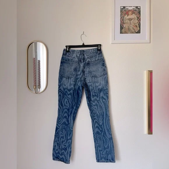 LOVERS AND FRIENDS Reece High Rise Slim Straight ( Amazing psychedelic pattern) - Picture 3 of 10